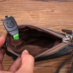 Black Denim Womens Mini Shoulder Bags Keys Coin Wallet Crossbody Bag Denim Wirstlet Purse