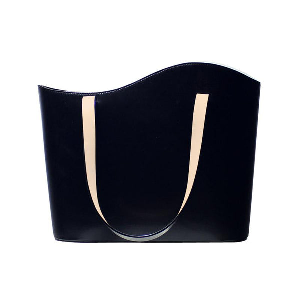 Fashion Black Leather Women's Tote Handbags Work Womens Black Tote Bag Zip Top T MY421901102