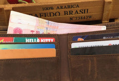 Dragon Genuine Leather Mens Wallet  Alligator Pattern Cool billfold Slim Bifold Wallet Card Wallet Purse for Mens