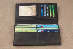 Handmade leather long wallet Vintage bifold brown Long wallet clutch purse For Men