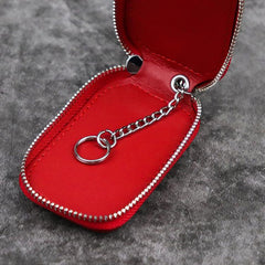 Embossed Brown Leather Men's Key Wallet Key Case Car Car Key Holder For Men