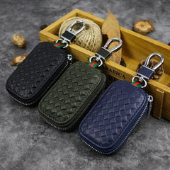 Embossed Brown Leather Men's Key Wallet Key Case Car Car Key Holder For Men