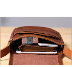 Embroidered Leather Mens Womens Mini Shoulder Bag Side Bag Messenger Bag for Men