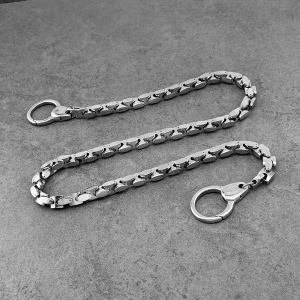 Badass Silver Long BIker Wallet Chain Pants Chain STAINLESS STEEL Wallet Chain F WG02281045