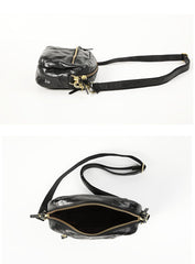FASHION BROWN LEATHER MEN'S Small Side Bags MESSENGER BAG BLACK Black Courier Bag FOR MEN