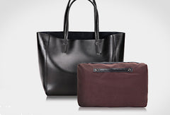 Handmade modern fashion leather small tote bag shoulder bag handbag for women