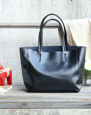 Handmade modern fashion leather small tote bag shoulder bag handbag for women - EverHandmade