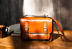 Handmade vintage leather Satchel Bags crossbody bag Shoulder Bag for girl women - EverHandmade