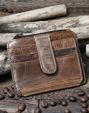 Leather Cool Mens Wallet Slim Wallet Card Front Pocket Wallet Purse for Mens