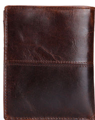Vintage Mens Wallet billfold Slim Bifold Wallet Genuine Leather Card Wallet for Men