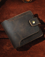 Leather Small Mens Wallet Vintage billfold Bifold Wallet for Men
