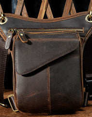 Leather Mens Small Belt Pouch Waist Bag BELT BAG Shoulder Bag For Men