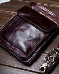 Mens Leather Belt Pouch Shoulder Bag Waist Bag BELT BAG For Men