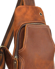 Cool Mens Leather Chest Bags Sling Bags Sling pack Shoulder sling bag For Men