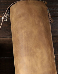 Genuine Leather Cool Chest Bag Sling Bag Crossbody Bag Travel Bag Hiking Bag For Mens