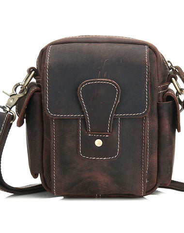 Cool Mens Leather Chest Bags Sling Bag Sling pack Shoulder Sling bags For Men