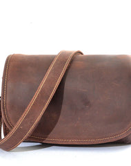 Vintage Leather Saddle Messenger Bag Mens Side Bag Postman Bag For Men