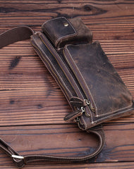 Cool LEATHER MENS FANNY PACK Vintage BUMBAG WAIST BAG FOR MEN