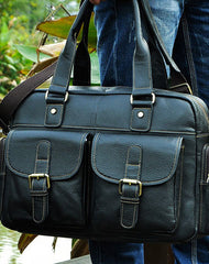 Leather Mens Messenger Bag Travel Bag Shoulder Bag Business Bag for men