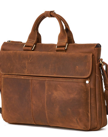 LEATHER MENS BRIEFCASE Vintage WORK BAG BUSINESS BAG FOR MEN