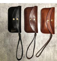 Fashion Black Leather Mens Long Wallet Wristet Wallets Clutch Black Wallet Phone Wallet For Men