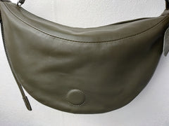 Fashion Women Black Leather Saddle Shoulder Bag Side Bag Green Saddle Crossbody Bag Purse For Women