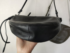 Fashion Women Black Leather Saddle Shoulder Bag Side Bag Green Saddle Crossbody Bag Purse For Women