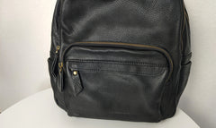 Fashion Womens Black Leather Backpack School Backpack Stachel Backpack For Women