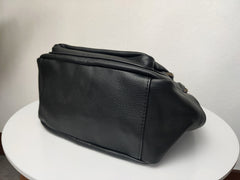 Fashion Womens Black Leather Backpack School Backpack Stachel Backpack For Women
