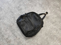 Fashion Womens Black Leather Backpack School Backpack Stachel Backpack For Women