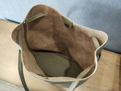 Fashion Womens Pink Leather Tote Bag Vertical Silver Shoulder Tote Bag Bucket Tote For Women