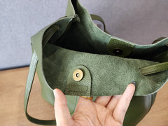 Fashion Womens Pink Leather Tote Bag Vertical Silver Shoulder Tote Bag Bucket Tote For Women