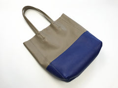 Fashion Womens Blue Gray Leather Vertical Tote Bags Blue Gray Shoulder Tote Bag Handbag Tote For Women