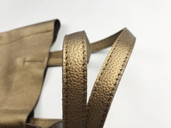 Fashion Womens Bronze Silver Leather Vertical Tote Bags Bronze Silver Shoulder Tote Bag Handbag Tote For Women