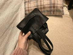 Fashion Womens Brown Leather Vertical Tote Bag Black Shoulder Tote Bag Handbag Tote For Women