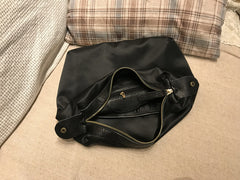Fashion Womens Brown Leather Vertical Tote Bag Black Shoulder Tote Bag Handbag Tote For Women
