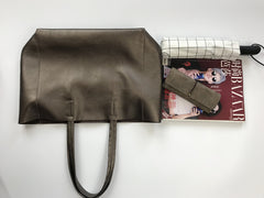 Fashion Womens Gold Leather Oversize Tote Bags Shoulder Bronze Silver Tote Bags Handbag Tote For Women