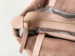 Fashion Womens Light Pink Leather Oversize Tote Bag Pink Shoulder Tote Bag Pink Handbag Tote For Women