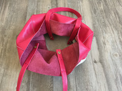 Fashion Womens Rose Red White Leather Vertical Tote Bags Rose Red White Shoulder Tote Bag Handbag Tote For Women