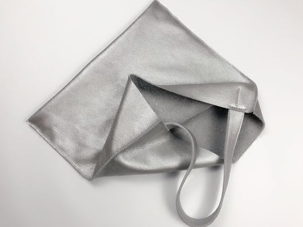 Fashion Womens Silver Leather Vertical Tote Bag Silver Shoulder Tote Bags Handba LOHAS02881025