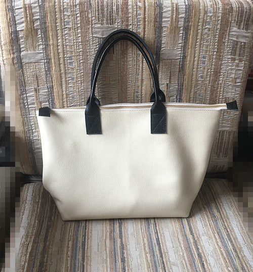 Fashion Womens White Leather Handbag White Cute Handbag Purse For Women