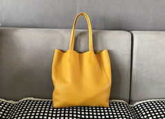 Fashion Womens Brown Leather Vertical Tote Bags Brown Shoulder Tote Bags Brown Handbags Tote For Women