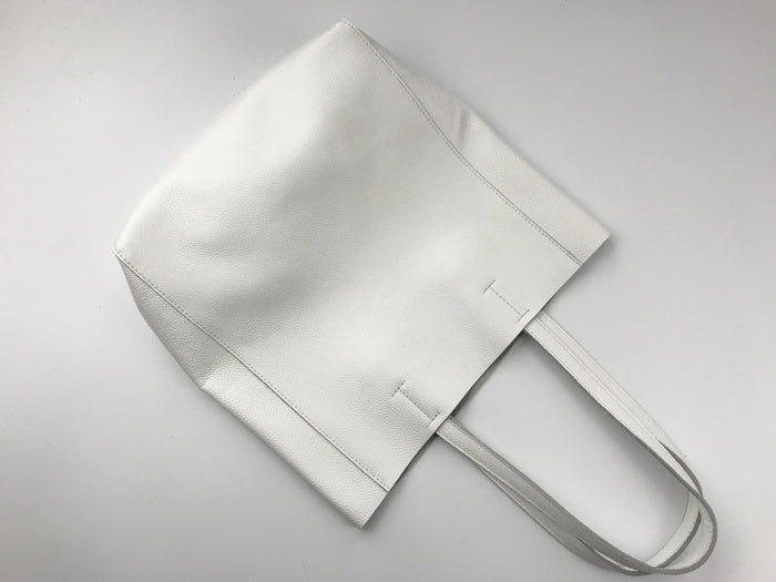 Fashion Womens White Leather Vertical Tote Bags White Shoulder Tote Bags White Handbags Tote For Women