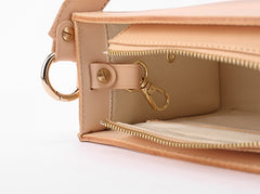 Fashion Beige Leather Women Box Tote Bag Box Handbag Shoulder Bag For Women