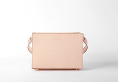 Fashion Beige Leather Women Box Tote Bag Box Handbag Shoulder Bag For Women