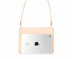 Fashion Beige Leather Women Box Tote Bag Box Handbag Shoulder Bag For Women