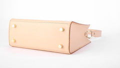 Fashion Beige Leather Women Handbag Tote Box Tote Bag Box Shoulder Bag For Women