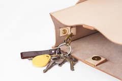 Fashion Beige Leather Women Handbag Tote Box Tote Bag Box Shoulder Bag For Women