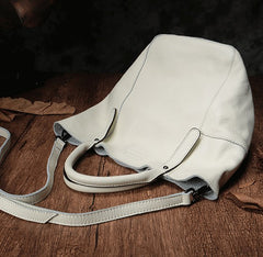 Fashion Black Leather Handbag Tote Shopper Bag White Shoulder Tote Purse For Women