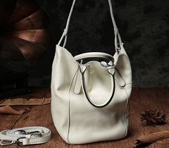 Fashion Black Leather Handbag Tote Shopper Bag White Shoulder Tote Purse For Women
